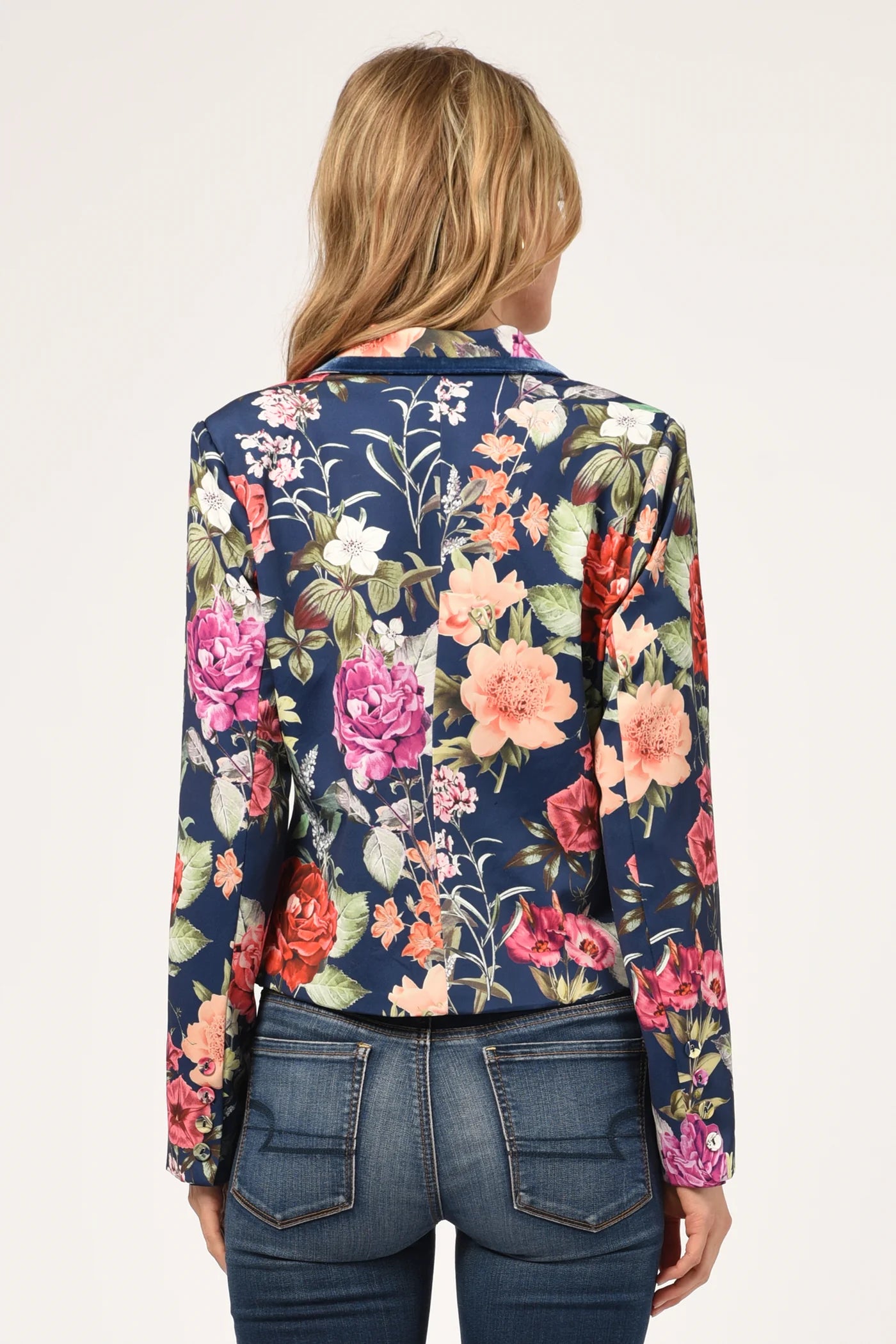 Haven Floral Print Crop Blazer