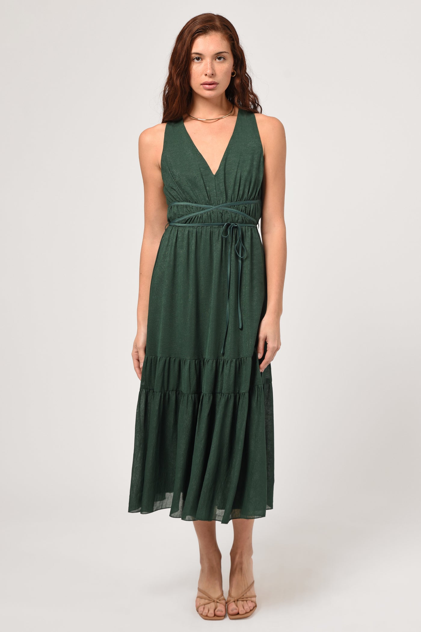 Kinton Tie Front Maxi Dress