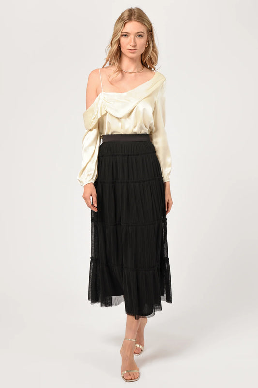 Regie Tulle Midi Skirt