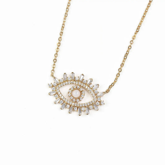 Evil Eye Rhinestone Necklace