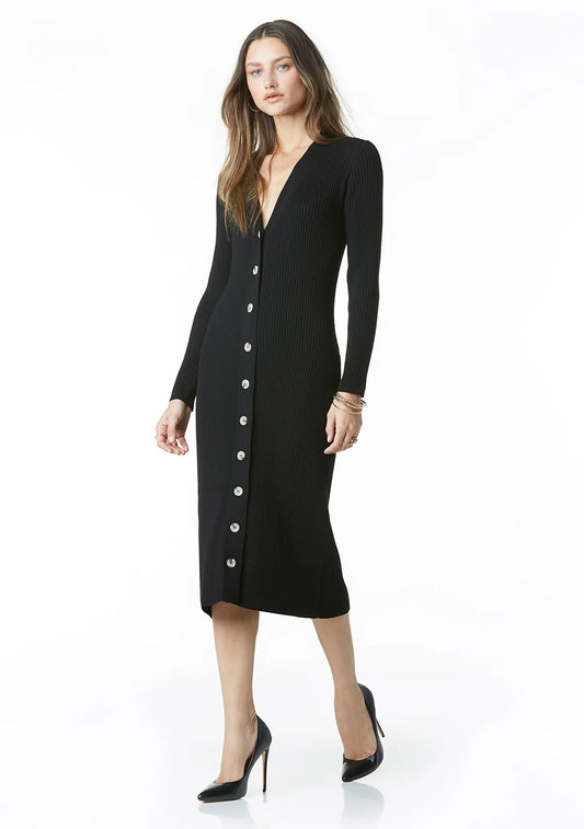 Maeve Midi Sweater Button Midi Dress by Tart Collections