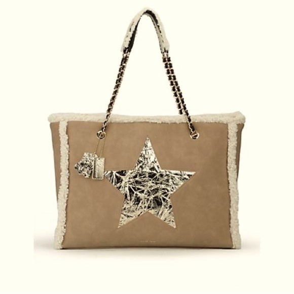 Sherpa Suede Tote with Gold Star by Vintage Havana