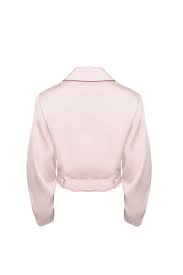 Vegas Satin Jacket in Blush by OW Collection